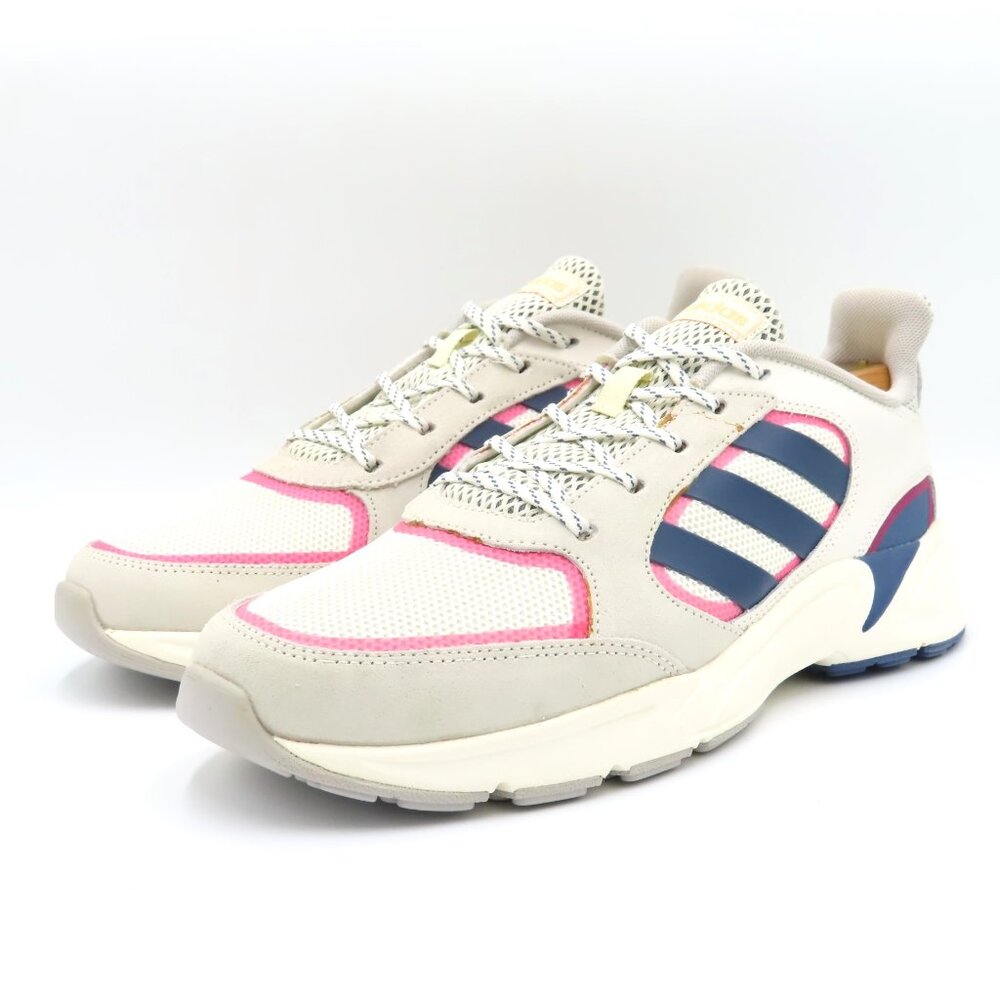 Adidas 90s Valasion Women's Running Shoes EE9907 White Pink Navy Retro Size 10